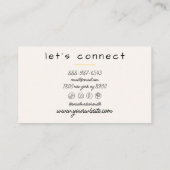 Carte De Visite Crème Jaune Rétro Stripes Wavy Boho tendance (Dos)