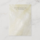 Carte De Visite Crème Mère de Perle Bijoux Artisanal Élevage (Dos)