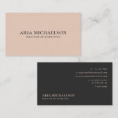 Carte De Visite Crème neutre classique et minimale (Devant / Derrière)