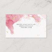 Carte De Visite crème pâtisserie Chef marbre rose (Dos)