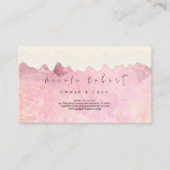 Carte De Visite crème pâtisserie Chef marbre rose (Devant)