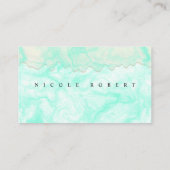 Carte De Visite crème pâtisserie chef marbre vert (Dos)