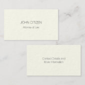 Carte De Visite Crème professionnelle ultra-épaisse (Devant / Derrière)