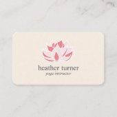 Carte De Visite Crème QR CODE bien-être massage spa yoga massage (Devant)