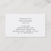 Carte De Visite Crème Rustique Fleur sauvage aquarelle Terracotta (Dos)