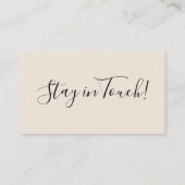 Carte De Visite Crème simple, jolie "I've Moved" (Dos)