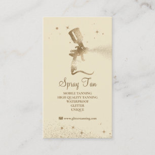 Carte De Visite Crème solaire Jaune Beige Scintillant Or