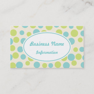 Carte de visite crème turquoise