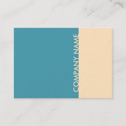 Carte De Visite Crème turquoise moderne (Devant)