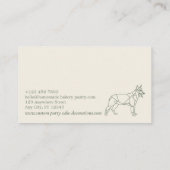 Carte De Visite Crème verte animal Lowpoly chien sauvage (Dos)