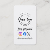 Carte De Visite Créons un code QR de site Web pour les médias soci (Devant)