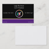 Carte De Visite Crescent Moon & Planètes - Rainbow Reiki Logo (Devant / Derrière)