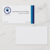 Carte De Visite Crescent Moon Planets Blue Logo (Devant / Derrière)