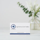 Carte De Visite Crescent Moon Planets Blue Logo (Debout devant)