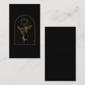 Carte De Visite Crescent Moon Rose Occult Witchcraft Wicca (Devant / Derrière)