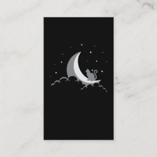 Carte De Visite Crescent Moon Spirituel Chat Gothique Pastel Wicca