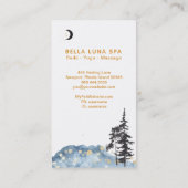 Carte De Visite *~* Crescent Moon Trees Gold Stars Parties scintil (Dos)