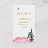 Carte De Visite *~* Crescent Moon Trees Gold Stars Parties scintil (Dos)