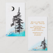 Carte De Visite *~* Crescent Moon Trees Gold Stars Poutres Lunes (Devant / Derrière)