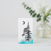 Carte De Visite *~* Crescent Moon Trees Gold Stars Poutres Lunes (Debout devant)