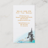 Carte De Visite *~* Crescent Moon Trees Gold Stars Poutres Lunes (Dos)