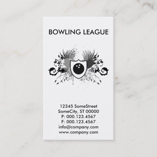 Carte De Visite crête de bowling (Devant)