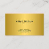 Carte De Visite Crête Feuille de luxe Gold Laurel sur Vert foncé (Dos)