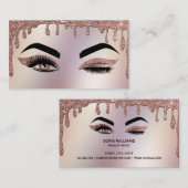 Carte De Visite Creuse d'or peintre de maquillage Wink Eye Lashes (Devant / Derrière)