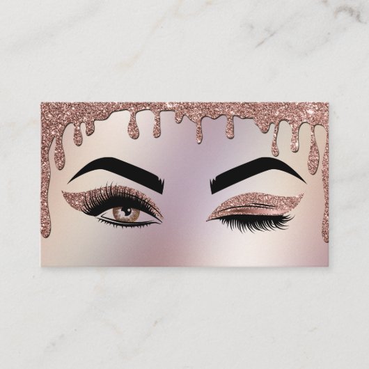 Carte De Visite Creuse d'or peintre de maquillage Wink Eye Lashes (Devant)