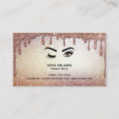 Carte De Visite Creuse d'or peintre de maquillage Wink Eye Lashes (Dos)