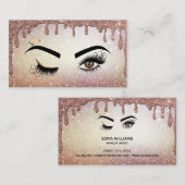 Carte De Visite Creuse d'or peintre de maquillage Wink Eye Lashes (Devant / Derrière)