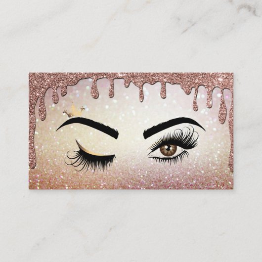 Carte De Visite Creuse d'or peintre de maquillage Wink Eye Lashes (Devant)
