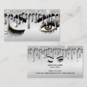 Carte De Visite Creuse d'or peintre de maquillage Wink Eye Lashes (Devant / Derrière)