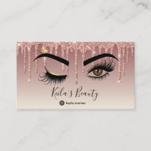 Carte De Visite Creuse d'or peintre de maquillage Wink Eye Lashes