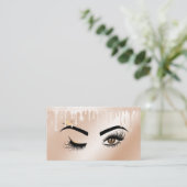 Carte De Visite Creuse d'or peintre de maquillage Wink Eye Lashes (Debout devant)