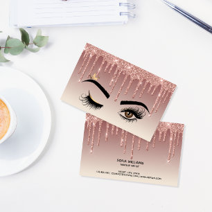 Carte De Visite Creuse d'or peintre de maquillage Wink Eye Lashes