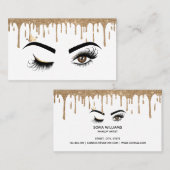 Carte De Visite Creuse d'or peintre de maquillage Wink Eye Lashes (Devant / Derrière)