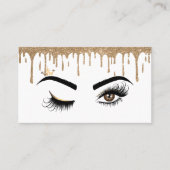Carte De Visite Creuse d'or peintre de maquillage Wink Eye Lashes (Devant)