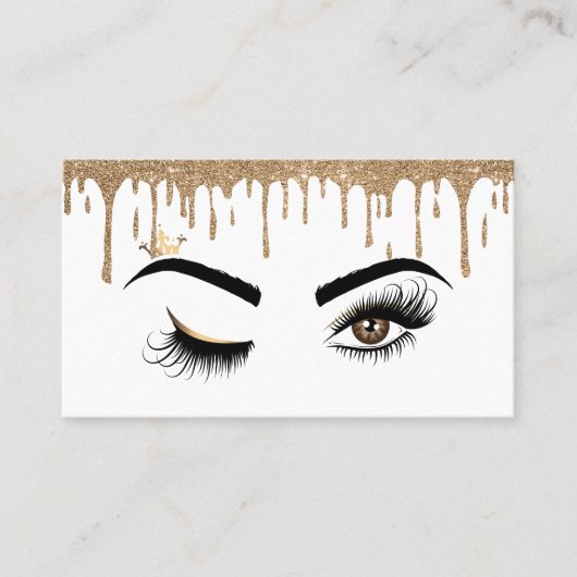 Carte De Visite Creuse d'or peintre de maquillage Wink Eye Lashes (Devant)
