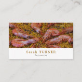 Carte De Visite Crevettes de fruits de mer, Chef, Cuisine (Devant)