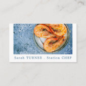 Carte De Visite Crevettes de fruits de mer, Chef, Cuisine (Devant)