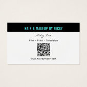 Carte de visite Crew Talent Block Text | Code QR (Dos)