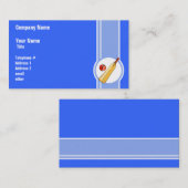 Carte De Visite Cricket ; bleu (Devant / Derrière)