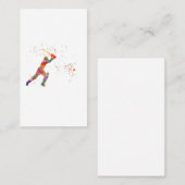 Carte De Visite Cricket player in watercolor (Devant / Derrière)