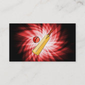 Carte De Visite Cricket ; rouge (Dos)