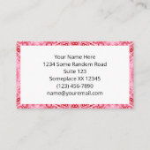 Carte De Visite Crimson et Motif de mandala rose (Dos)