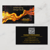 Carte De Visite Crimson Flame Gold – Opule Artistic Brand Identity (Devant / Derrière)