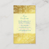 Carte de visite Crimson Floral Damask sur or (Dos)