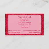 Carte De Visite Crimson Rouge Arabesque Marocain Graphique (Dos)