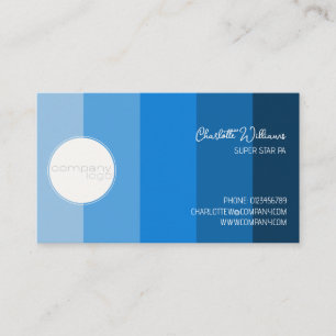 CARTE DE VISITE CRISP CONTEMPORAINE COULEUR BLEUE STRIPES COMPAGNI